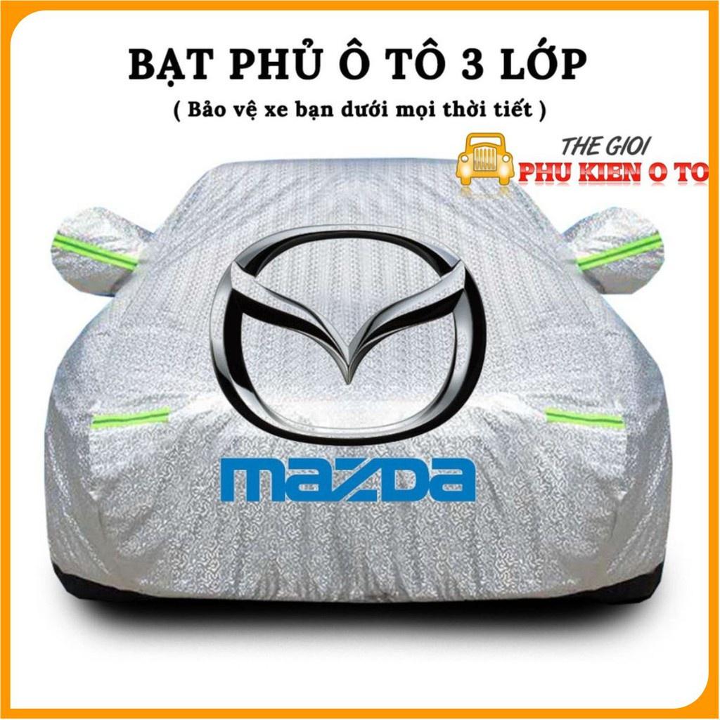 Bạt Phủ Xe Ô Tô Mazda 2, Mazda 3, Mazda 6, CX5, CX8, CX9, BT50, có phản quang, chống nóng, chống nước, có khóa kéo