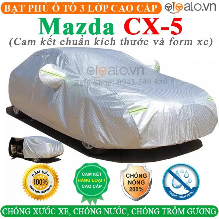 Bạt Phủ Ô Tô Mazda CX5 Cao Cấp 3 Lớp Chống Nắng Nóng Chống Nước Chống xước | OTOALO