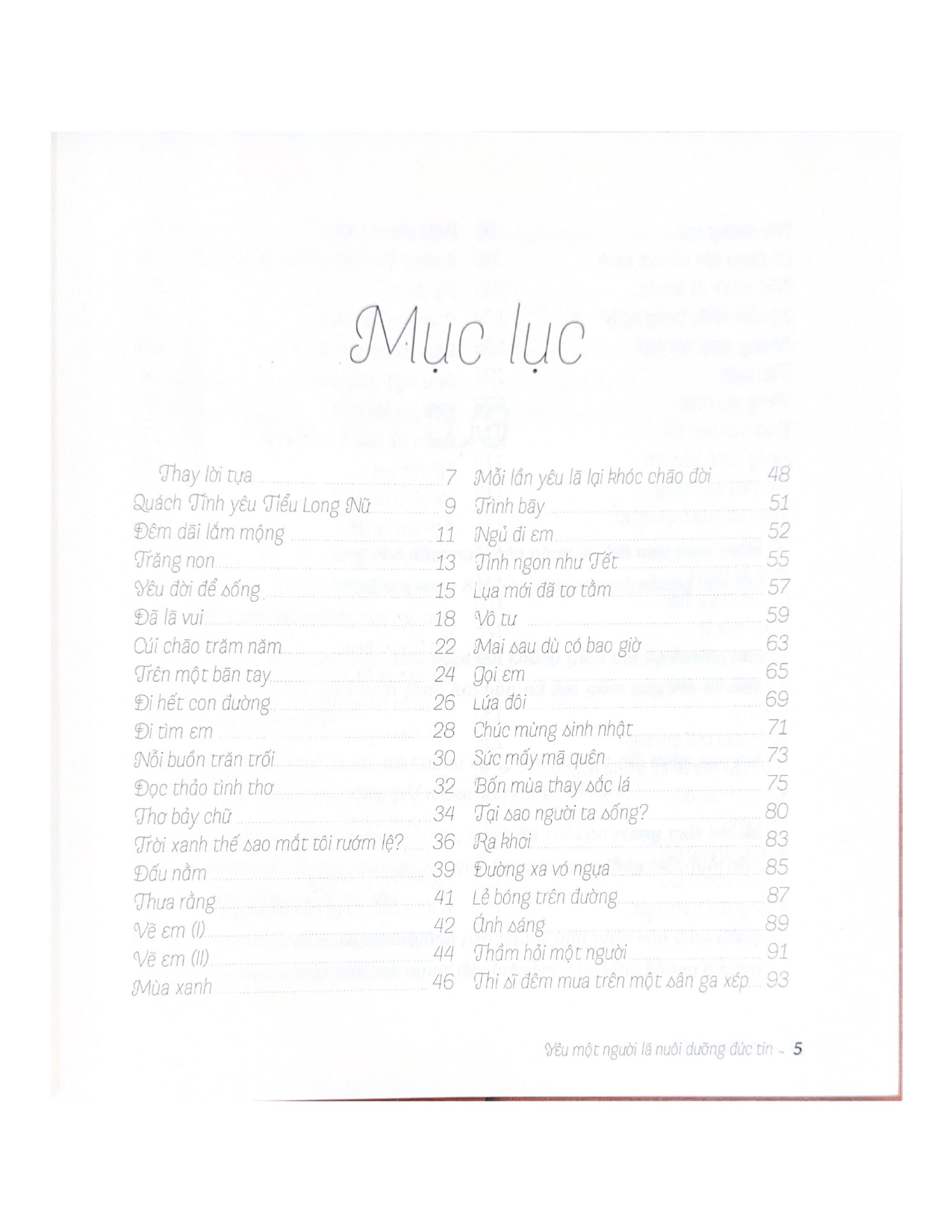 Yêu Một Người Là Nuôi Dưỡng Đức Tin