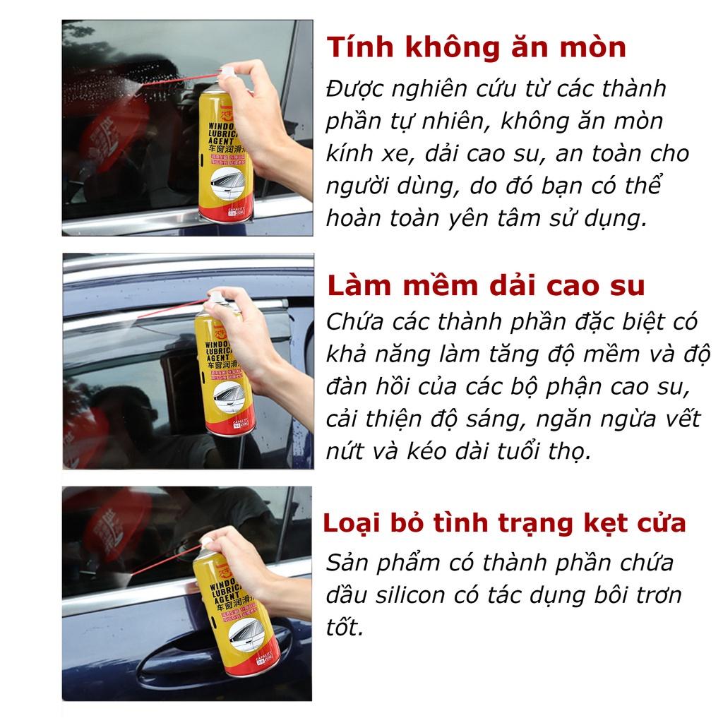 Bình xịt chống Kẹt kính HAOSHUN chống lão hoá cao su bảo dưỡng làm mới bôi trơn gioăng kính, bôi trơn cửa nóc ô tô