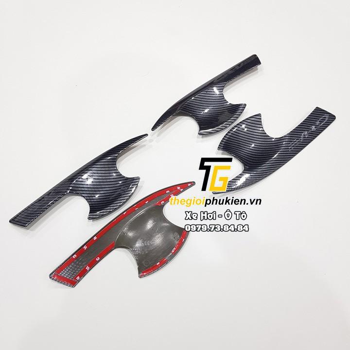 Bộ ốp tay nắm, ốp hõm cửa xe vân Carbon Honda CR-V, CRV 2018-2020