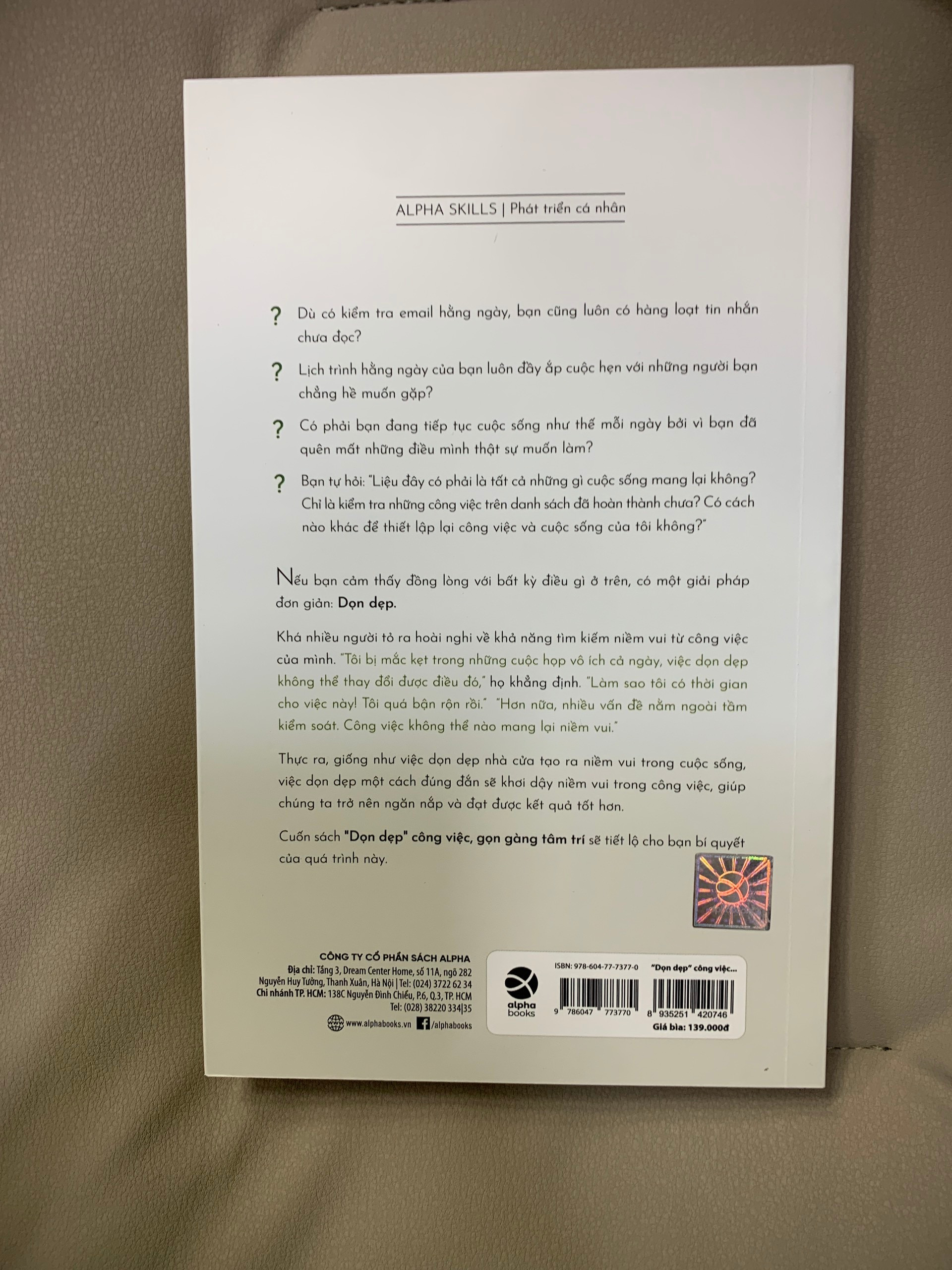 "Dọn Dẹp" Công Việc, Gọn Gàng Tâm Trí - Marie Kondo, Scott Sonenshein - Trịnh Trung dịch - (bìa mềm)