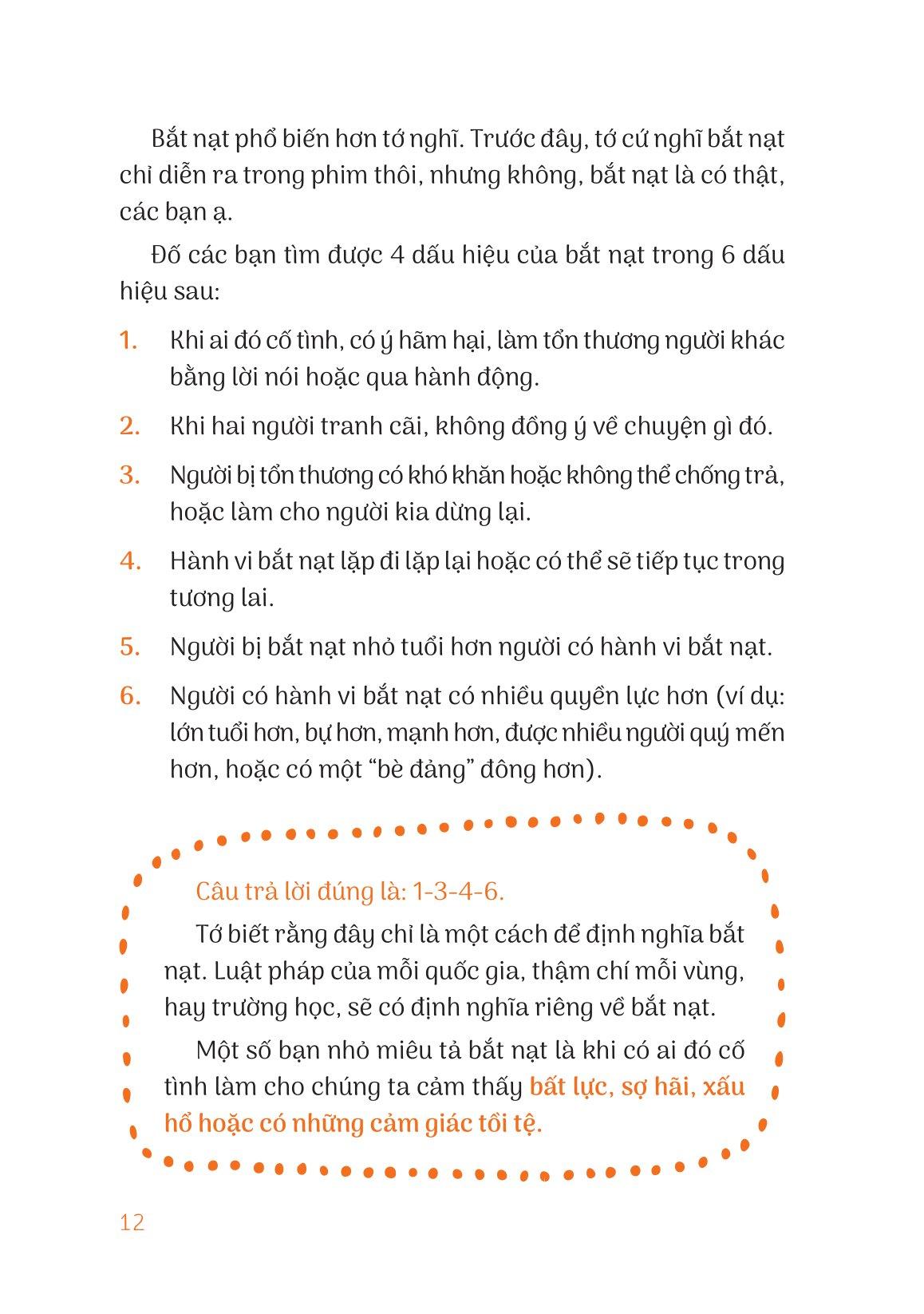 15 Bí Kíp Giúp Tớ An Toàn - Cẩm Nang Phòng Tránh Bắt Nạt Và Bạo Lực Học Đường