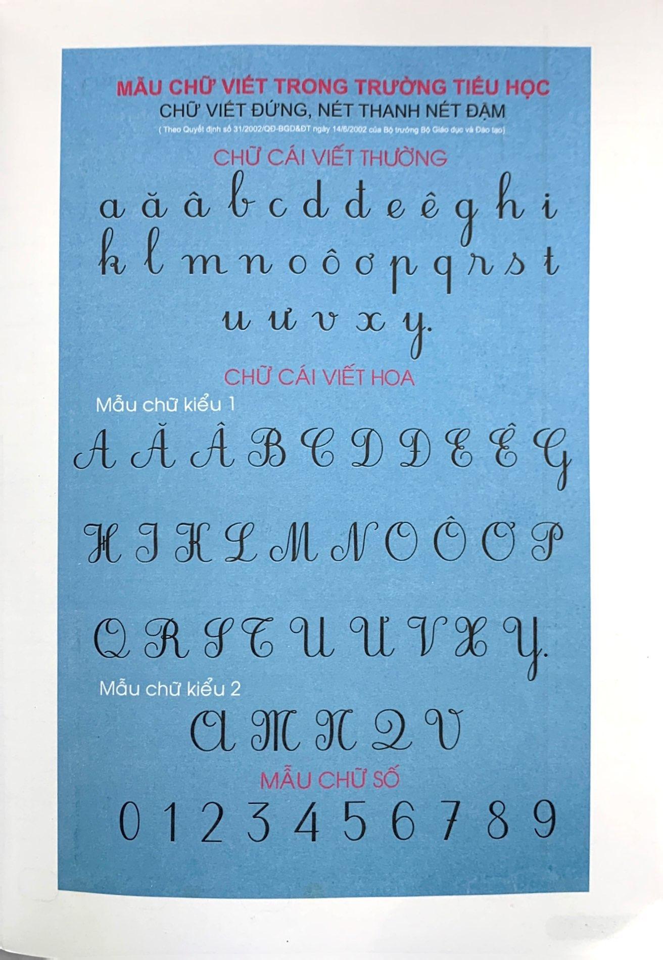 Sách - Vở Tập Viết Lớp 1 - Trọn Bộ - Theo Chương Trình SGK Mới