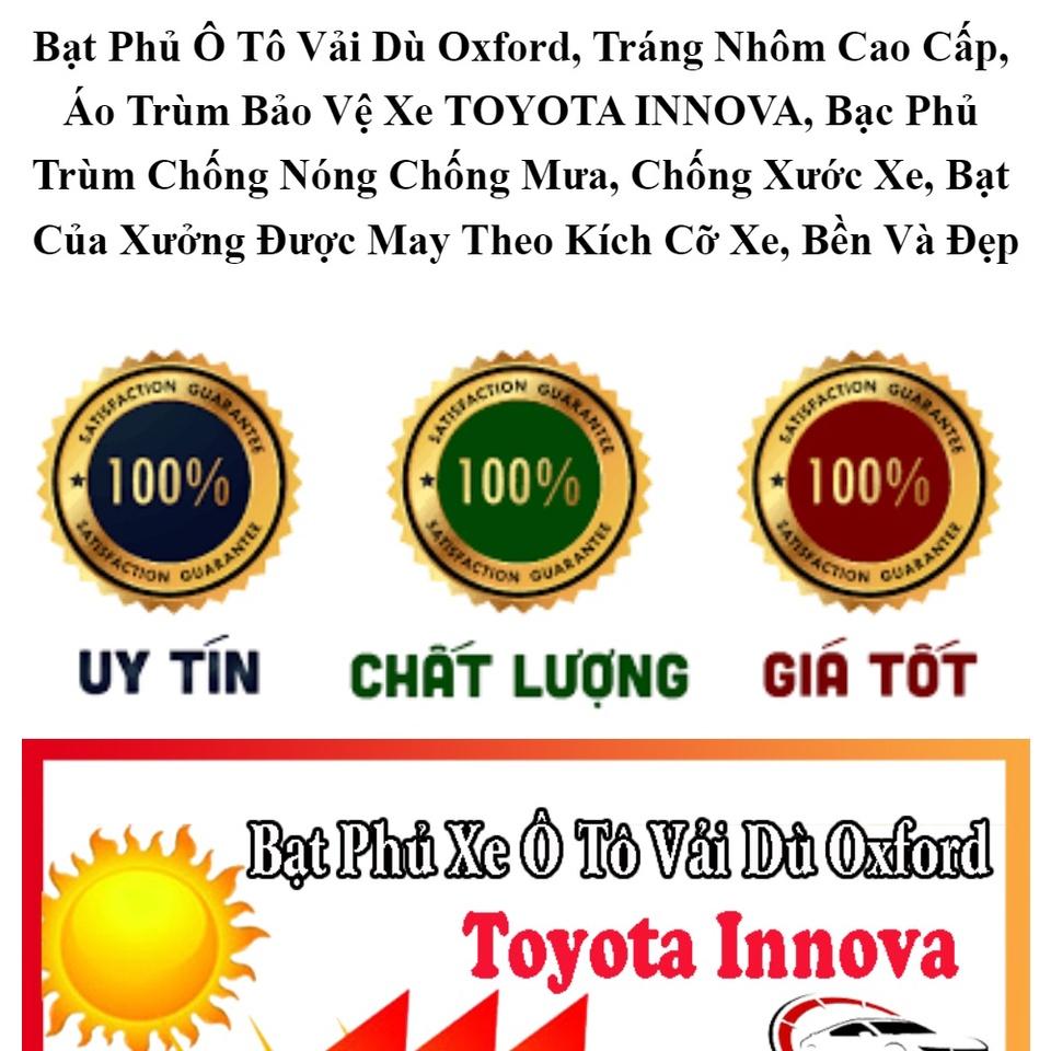 Bạt Phủ Ô Tô Vải Dù Oxford, Tráng Nhôm Cao Cấp, Áo Trùm Bảo Vệ Xe TOYOTA INNOVA,