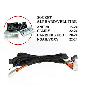 Dây cắm Amply/DSP TOYOTA, kết nối đầu nguyên bản cho xe ô tô Toyota Camry, Senna 21, Highlander 21, Avalon.