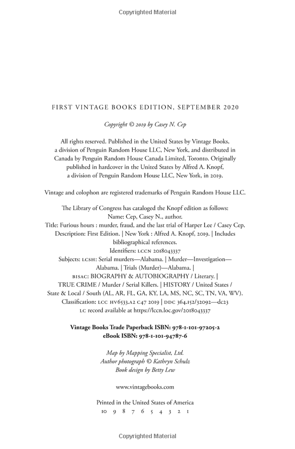Furious Hours: Murder, Fraud, And The Last Trial Of Harper Lee