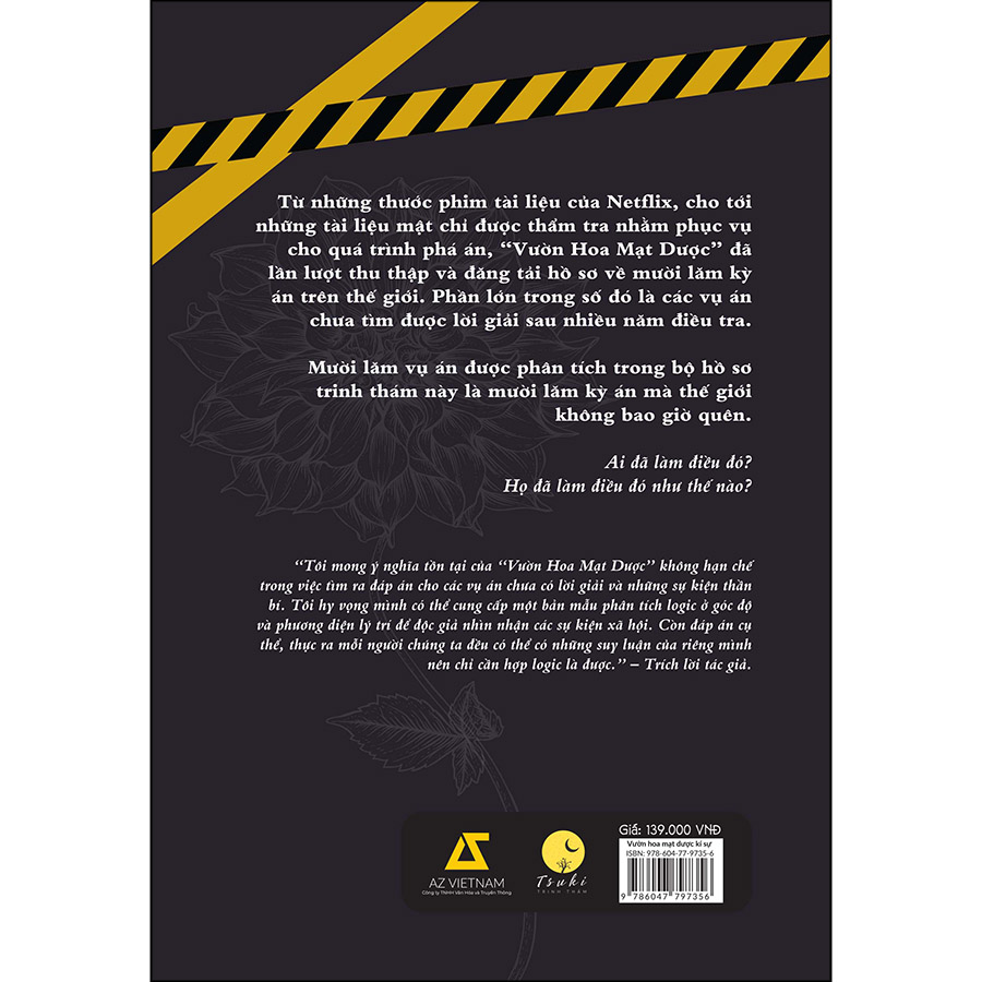 Vườn Hoa Mạt Dược Ký Sự - Những Kỳ Án Nổi Tiếng Chưa Có Lời Giải (Tặng Kèm 1 Bookmark Chữ Nhật)