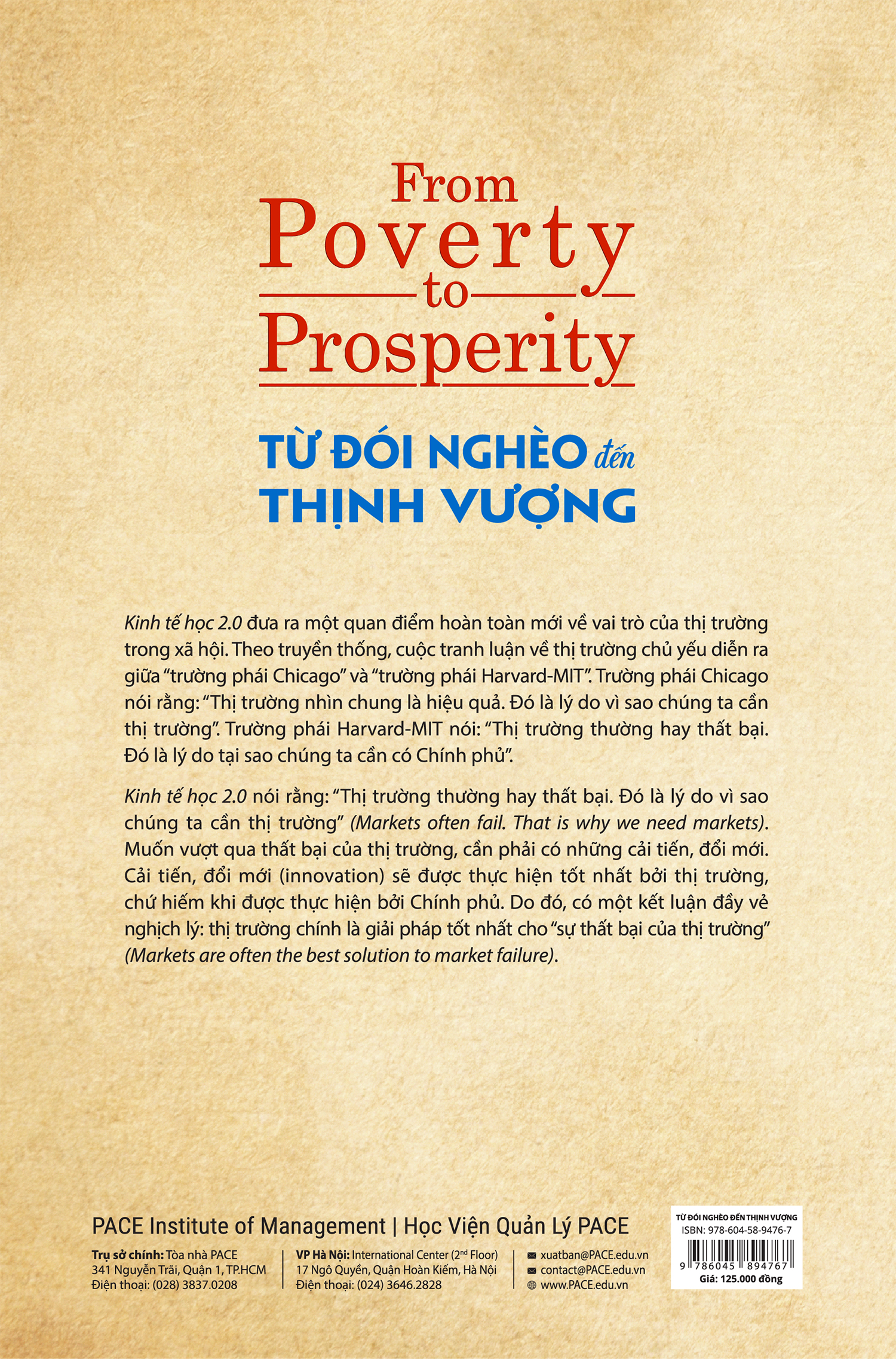 TỪ ĐÓI NGHÈO ĐẾN THỊNH VƯỢNG (From Poverty to Prosperity) - Arnold Kling, Nick Schulz - Nguyễn Trường Phú & Hồ Quốc Tuấn dịch - (bìa cứng)