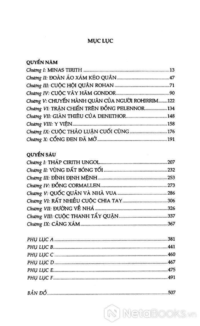 Chúa Tể Những Chiếc Nhẫn - Nhà Vua Trở Về (Tái Bản)