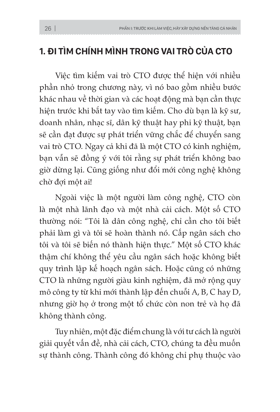Sách Bản Lĩnh CTO: Kế Hoạch 100 Ngày Trở Thành Giám Đốc Công Nghệ Xuất Sắc - Kiến Tạo CTO Đủ Tài - Tâm - Tầm