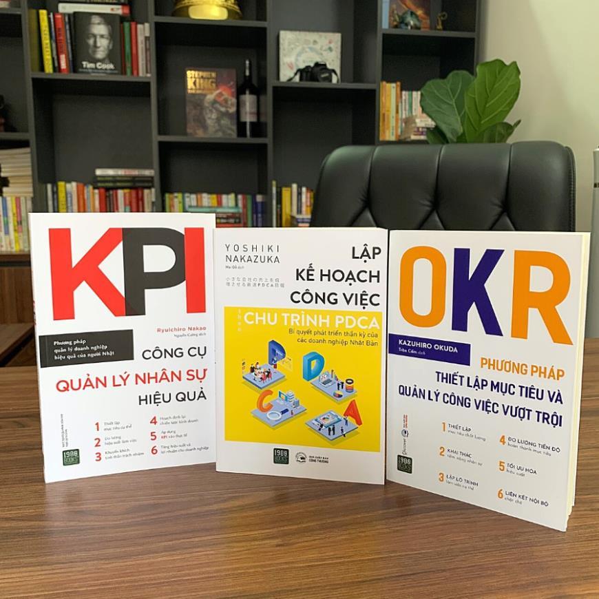 Combo 3 cuốn OKR + KPI + Lập Kế Hoạch Công Việc Theo Chu Trình PDCA - Bản Quyền