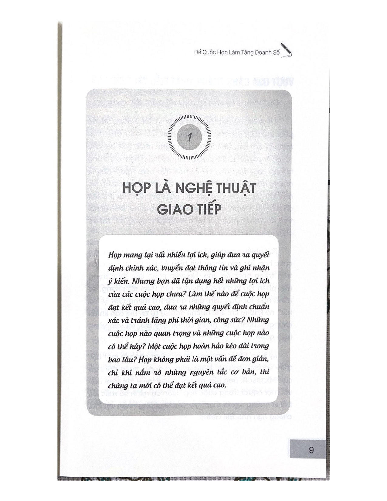Để Cuộc Họp Làm Tăng Doanh Số - Họp Là Cả Một Nghệ Thuật