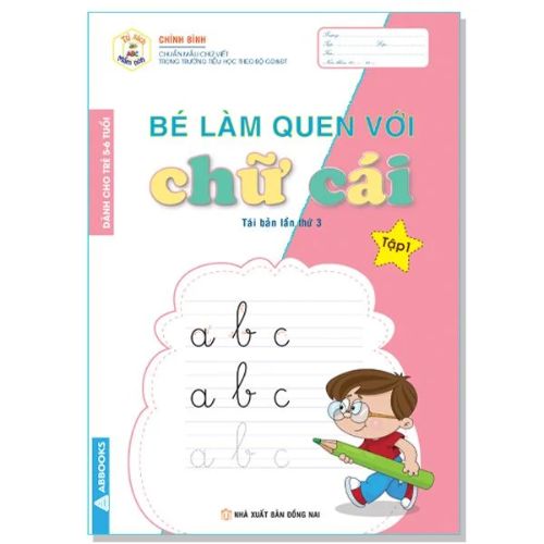 Sách - Tủ Sách Mầm Non - Bé Làm Quen Với Chữ Cái, Các Nét Cơ Bản, Chữ Số Dành Cho Bé Từ 4-6 Tuổi Bộ Cuốn - ABBOOKS