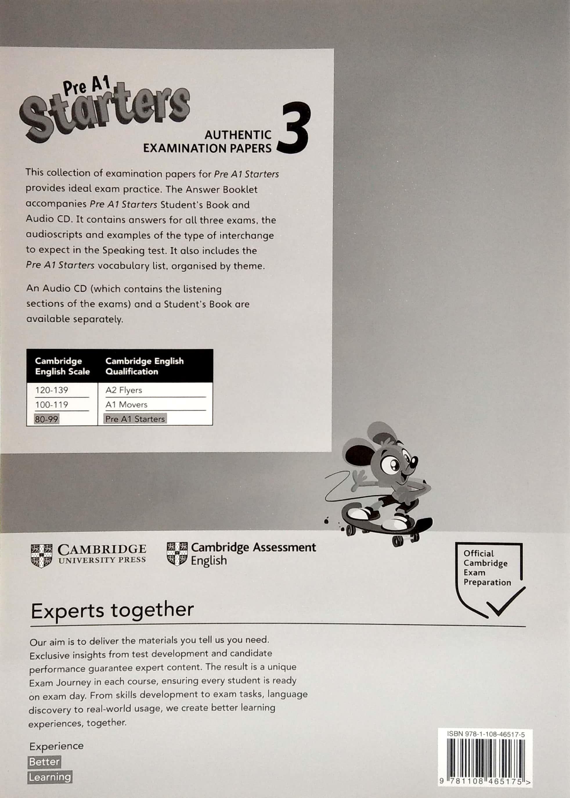 Pre A1 Starters 3 Answer Booklet: Authentic Examination Papers