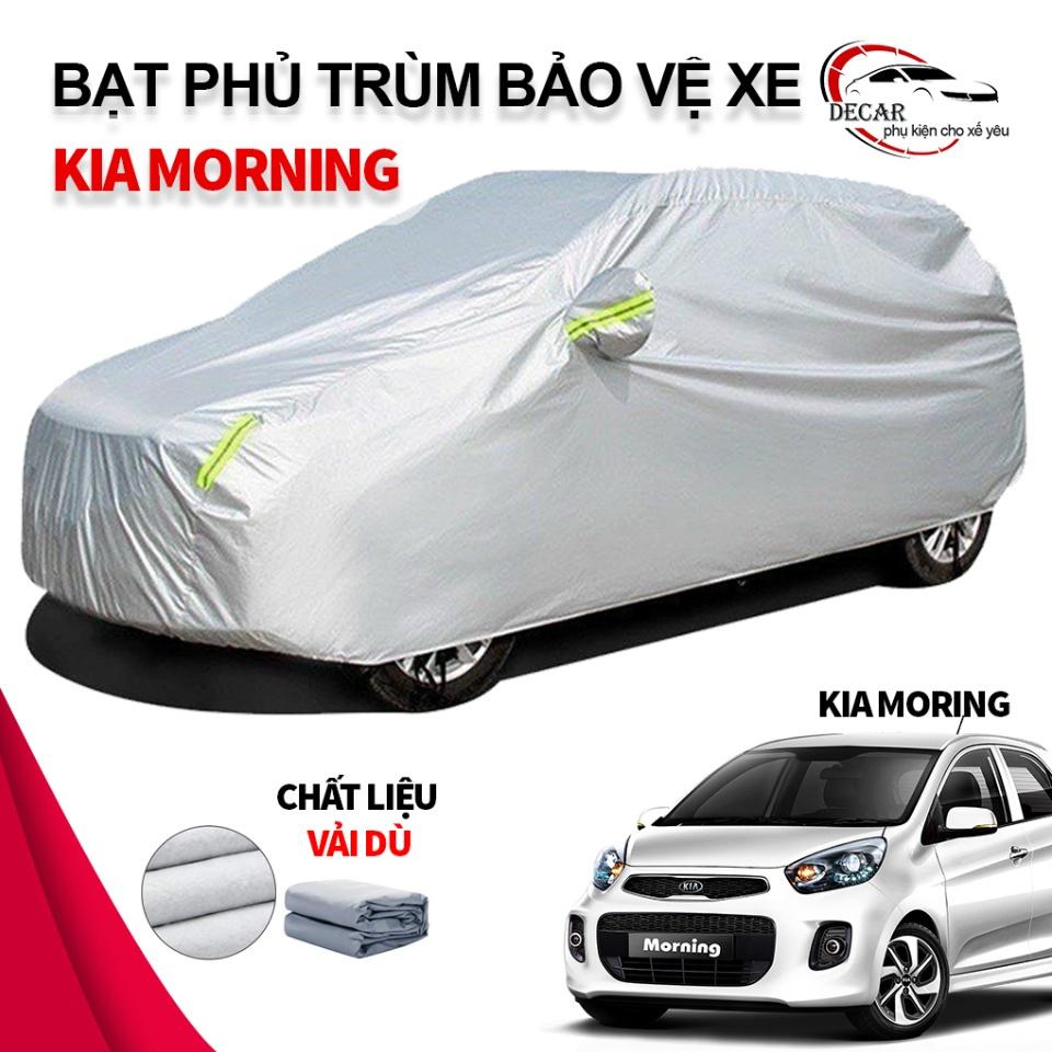 Bạt phủ xe ô tô Kia Morning chất liệu vải dù oxford cao cấp, áo trùm xe ô tô 5 chỗ , bạc phủ trùm bảo vệ che nắng
