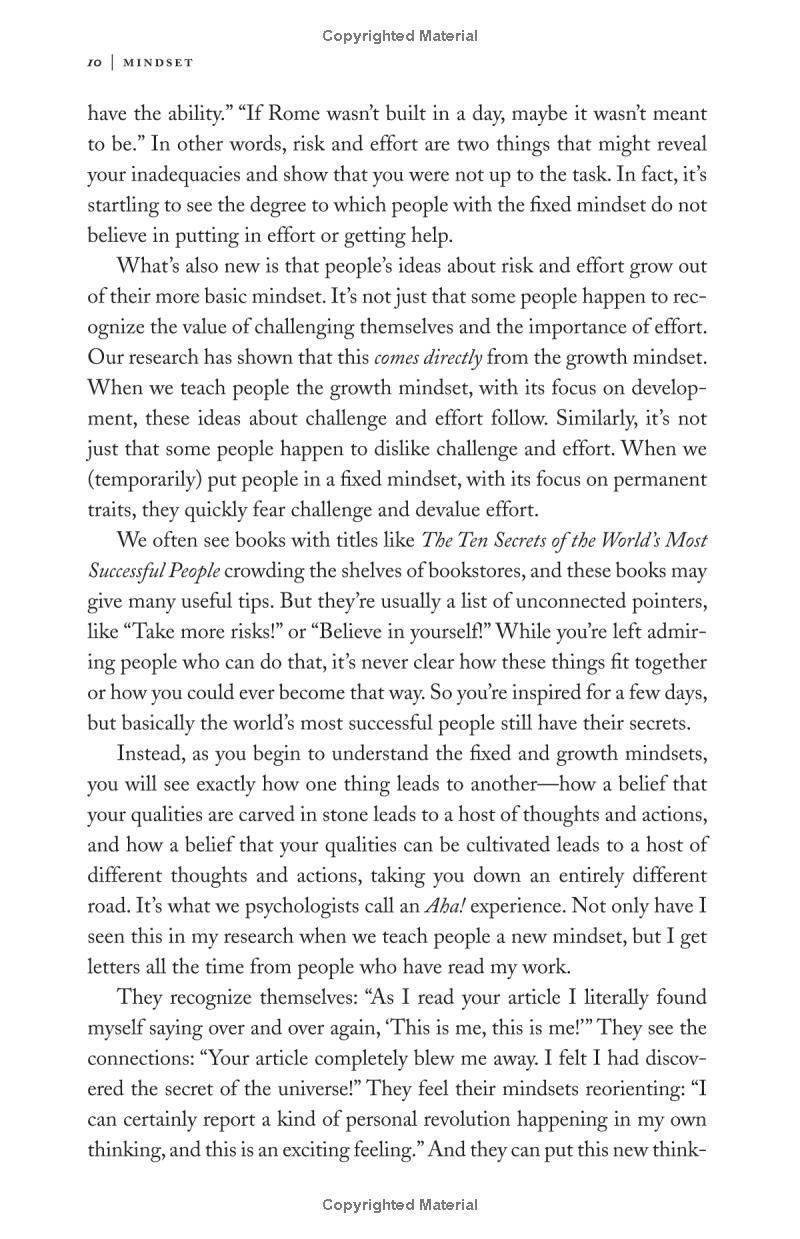 Mindset : The New Psychology of Success (How We Can Learn To Fulfill Our Potential)