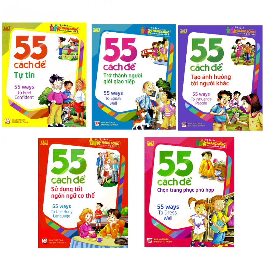 Combo TSKNDCHS 55 Cách: Để Chọn Trang Phục Phù Hợp + Để Tự Tin + Để Tạo Ảnh Hưởng Tới Người Khác + Để Trở Thành Người Giỏi Giao Tiếp + Để Sử Dụng Tốt Ngôn Ngữ Cơ Thể