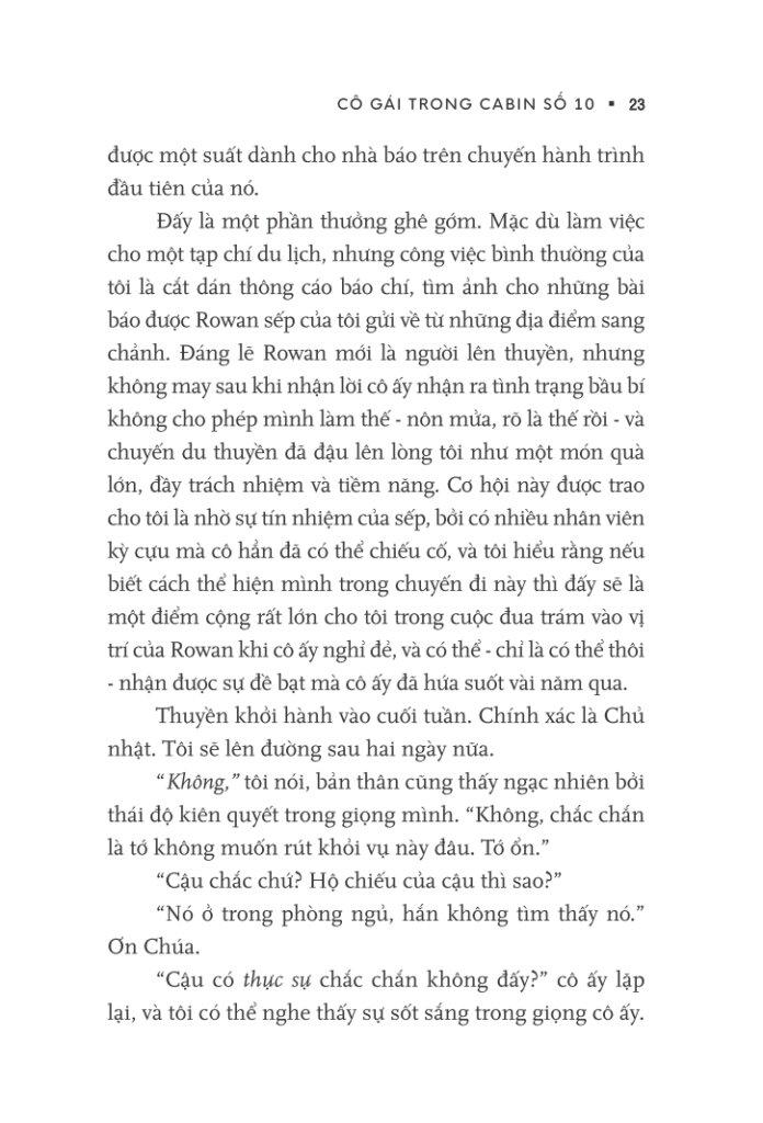 Cô Gái Trong Cabin Số 10