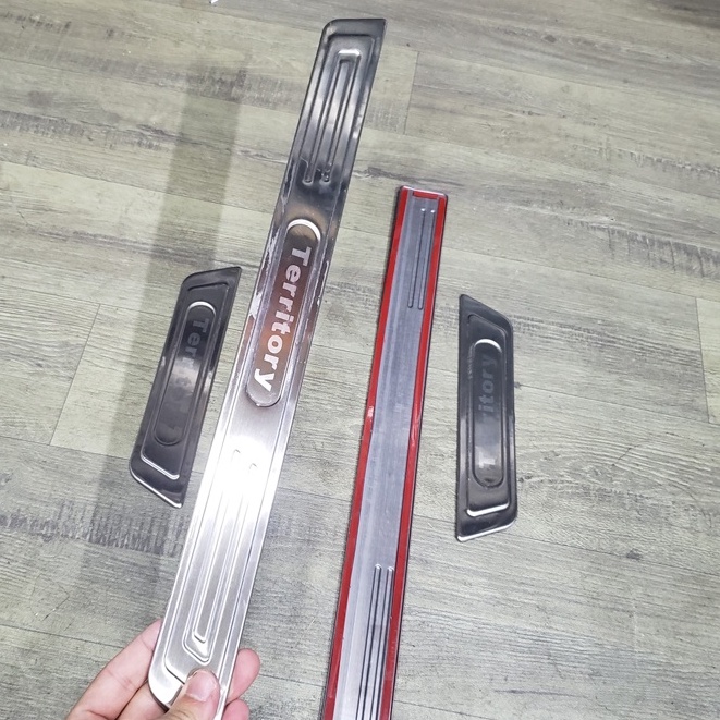 Ốp bậc cửa, Nẹp bước chân trong ngoài xe Ford Territory 2022 2023 INOX cao cấp