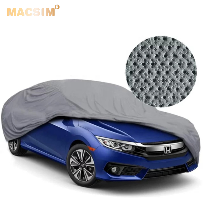 Bạt phủ ô tô chất liệu vải không dệt cao cấp thương hiệu MACSIM dành cho Pajero Sport màu ghi - sử dụng trong nhà, ngoài trời