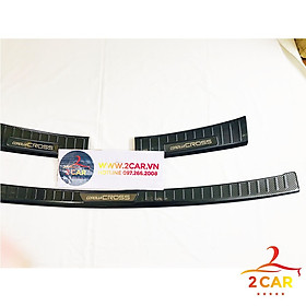 Ốp Chống trầy cốp trong, ngoài CARBON xe Toyota Corolla Cross 2020 2021 2022 2023 vân Cacbon cao cấp