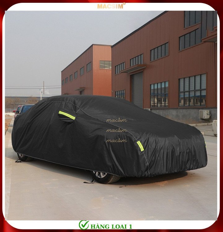 Bạt phủ ô tô bán tải Toyota Hilux nhãn hiệu Macsim chất liệu Polyester-màu đen(dành cho xe không có nắp thùng)