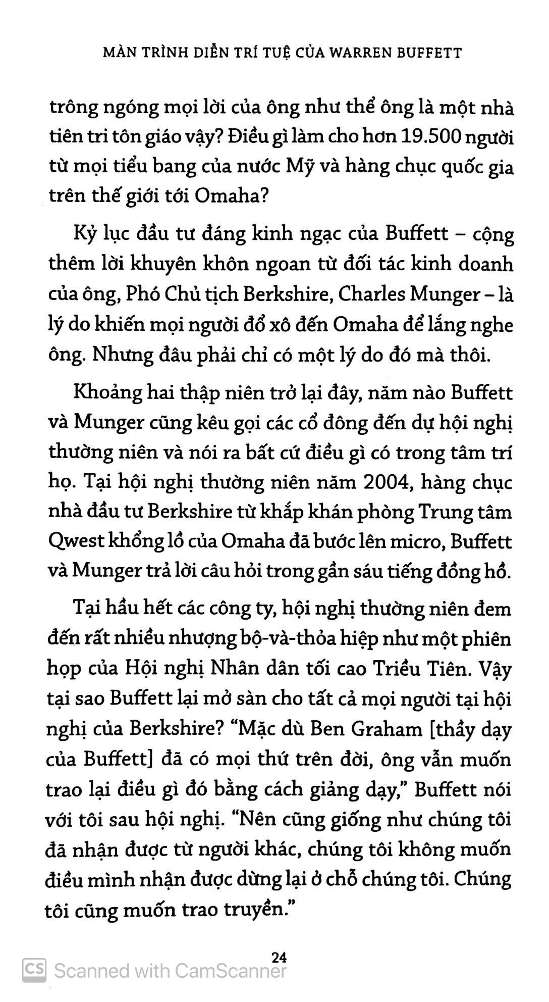 Màn Trình Diễn Trí Tuệ Của Warren Buffett - Những Câu Chuyện Tại Hội Nghị Thường Niên Berkshire Hathaway