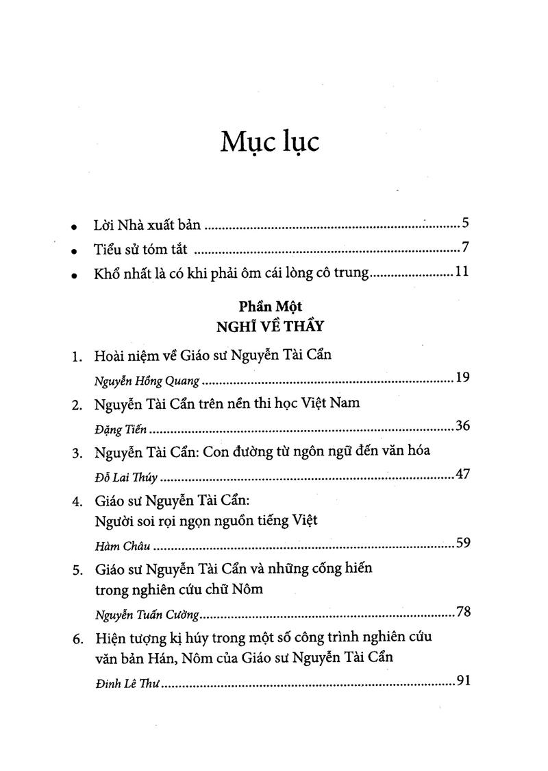 Nguyễn Tài Cẩn - Học Giả Bất Yếm, Bất Quyện