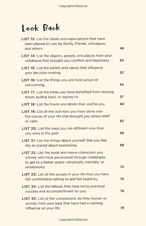 52 Lists For Calm: Journaling Inspiration For Soothing Anxiety And Creating A Peaceful Life