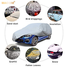 Bạt phủ ô tô chất liệu vải không dệt 3 lớp cao cấp thương hiệu MACSIM cho xe ô tô Mercedes GLC -  màu ghi