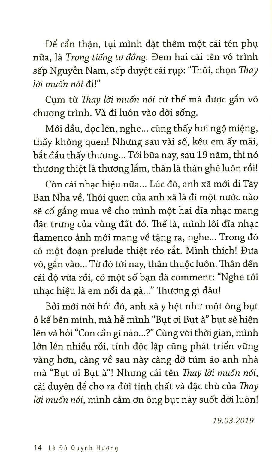 Thay Lời Muốn Nói - Thanh Xuân Tôi