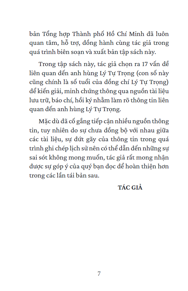 Chân Dung Anh Hùng Lý Tự Trọng - Qua Những Tư Liệu Lịch Sử