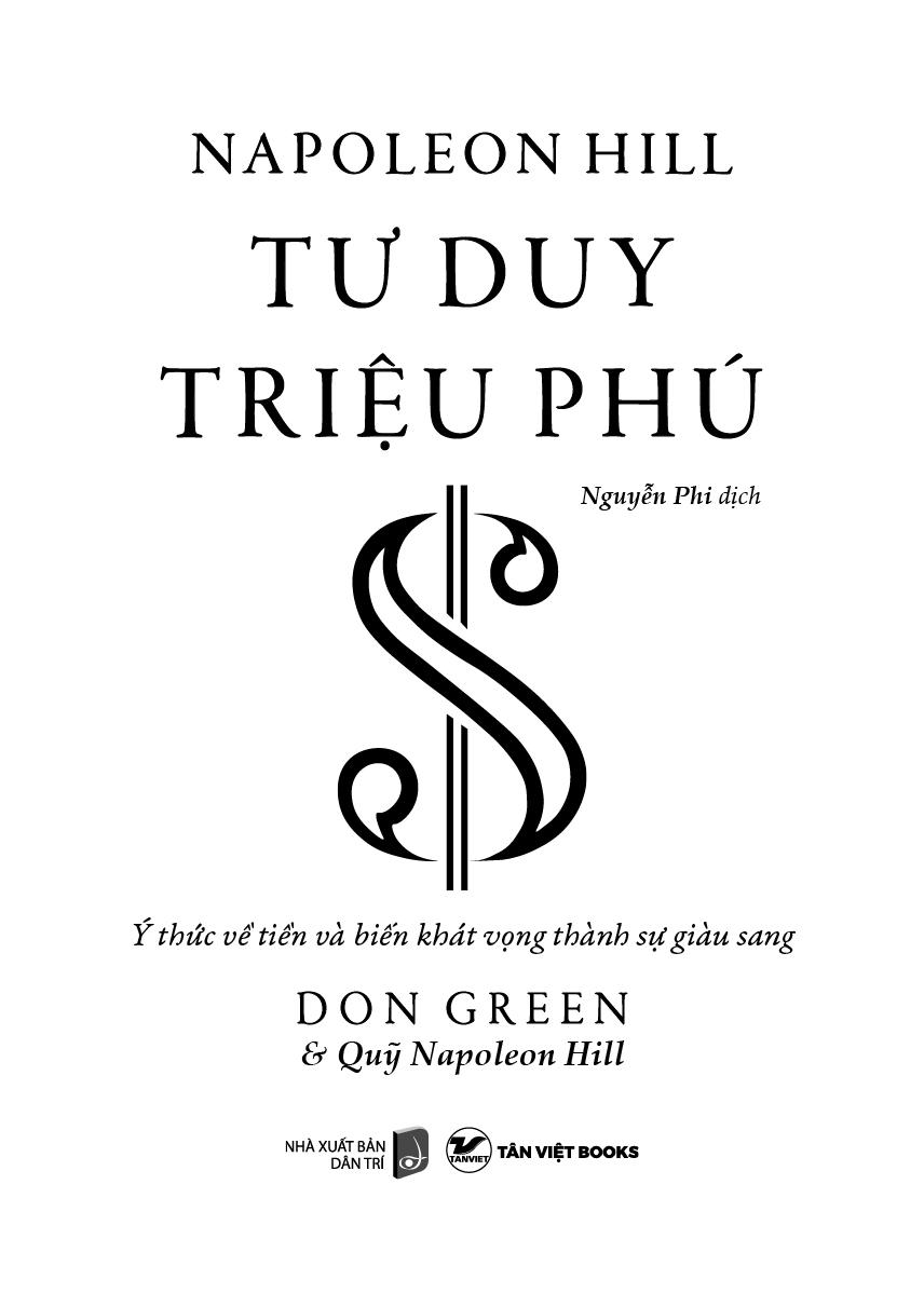 Tư Duy Triệu Phú - Ý Thức Về Tiền Và Biến Khát Vọng Thành Sự Giàu Sang