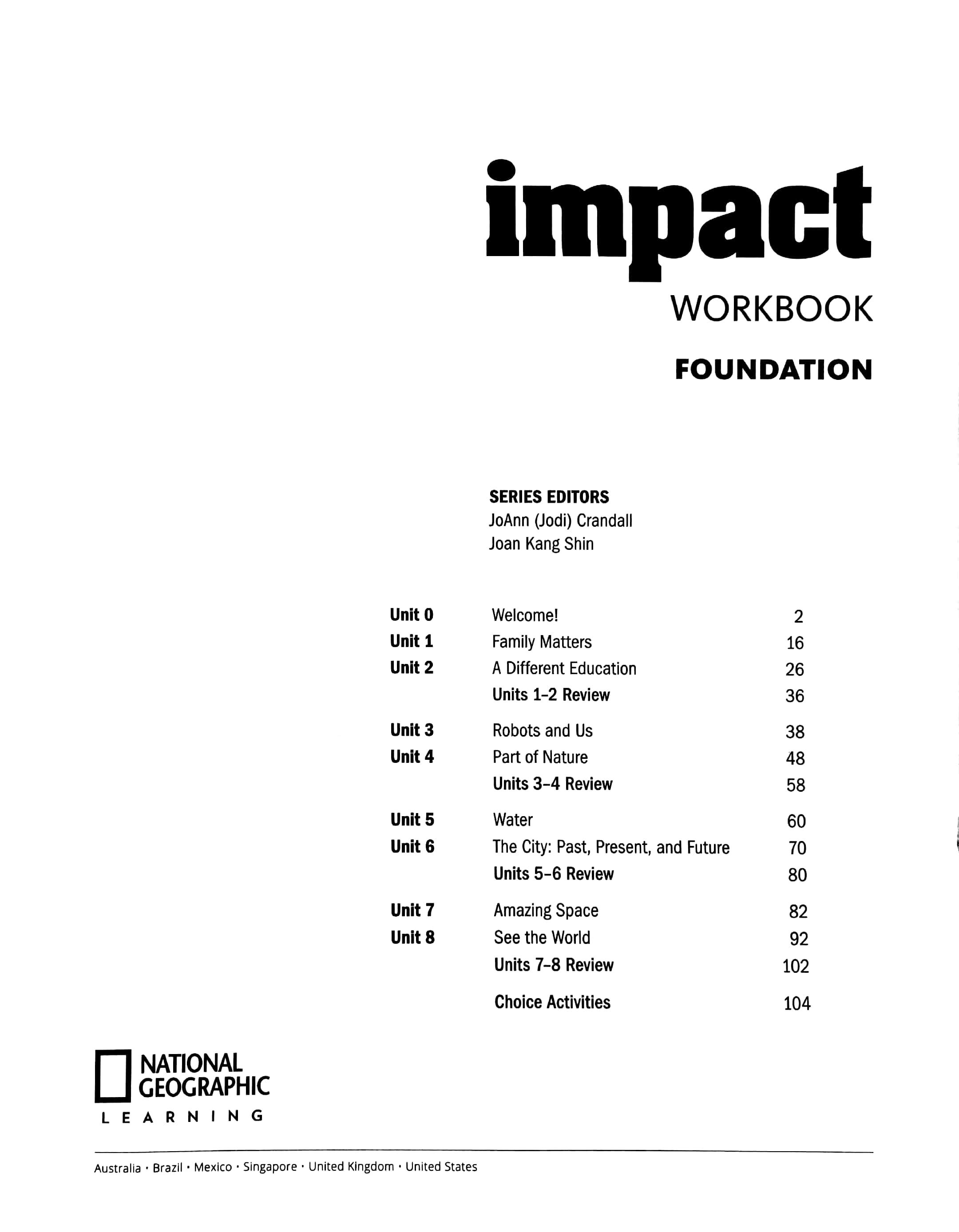Impact Foundation: Workbook