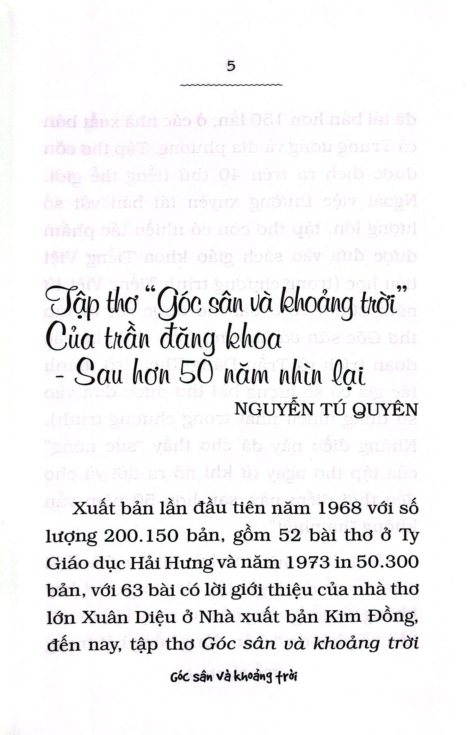 Góc Sân Và Khoảng Trời - Tinh Tuyển (Tái Bản 2023)