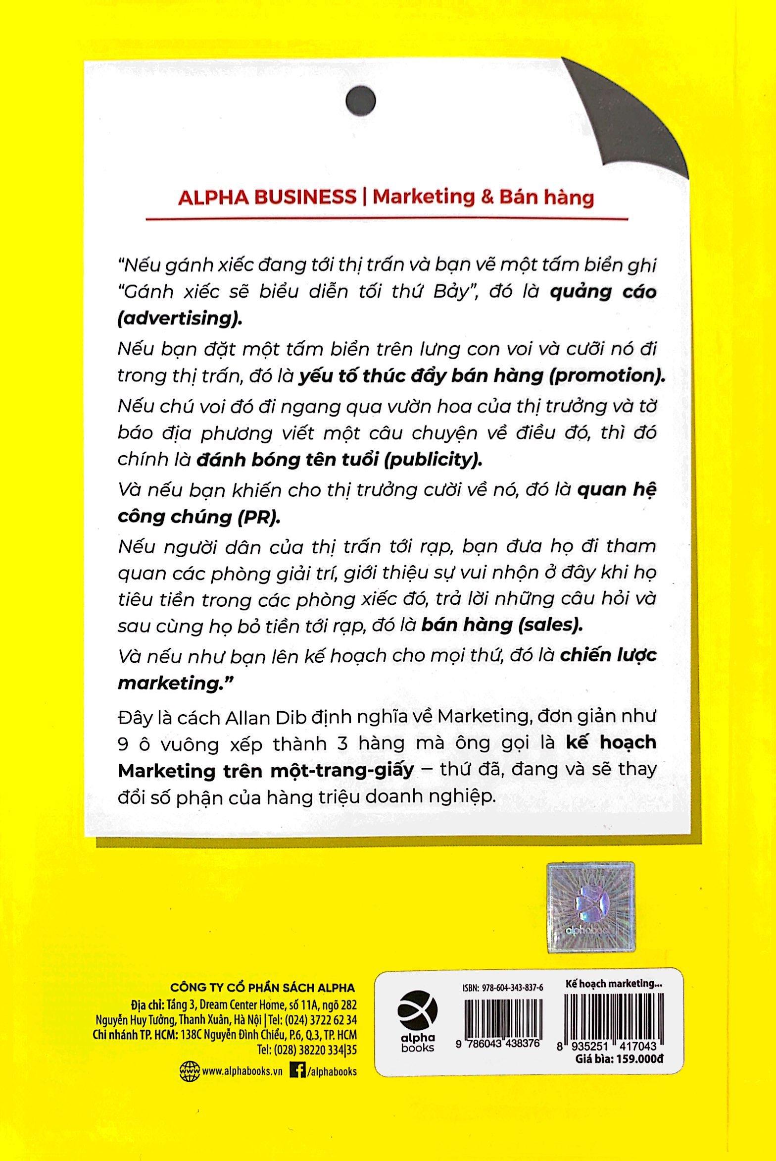 Kế Hoạch Marketing Trên Một Trang Giấy (Những Chỉ Dẫn Dễ Hiểu Nhất Cho Một Kế Hoạch Marketing Thông Minh)
