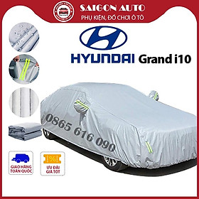 [HYUNDAI I10] Bạt trùm xe ô tô Hyundai i10 vải dù oxford cao cấp , áo bạt phủ trùm 