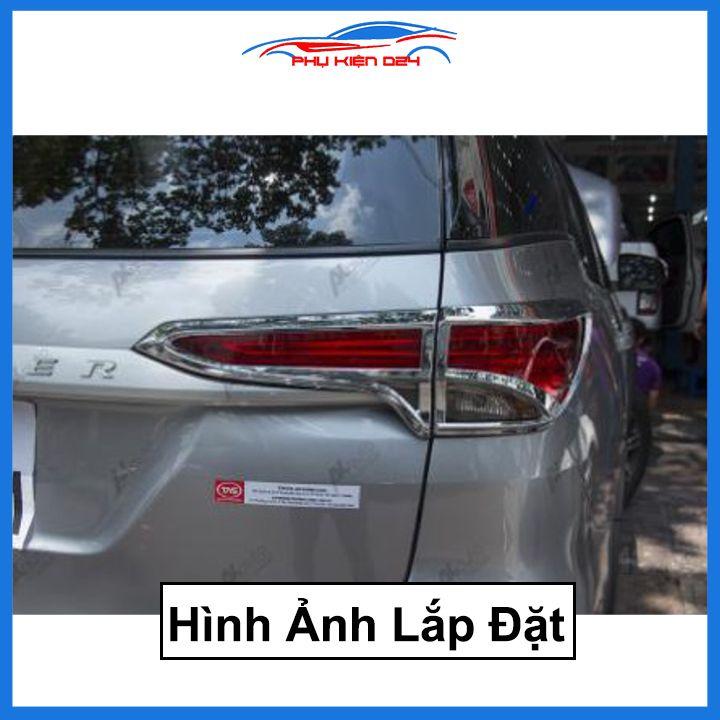 Ốp viền đèn pha hậu mạ crom Fortuner 2012-2016, 2017-2019, 2021-2022 chống trầy trang trí bảo vệ xe