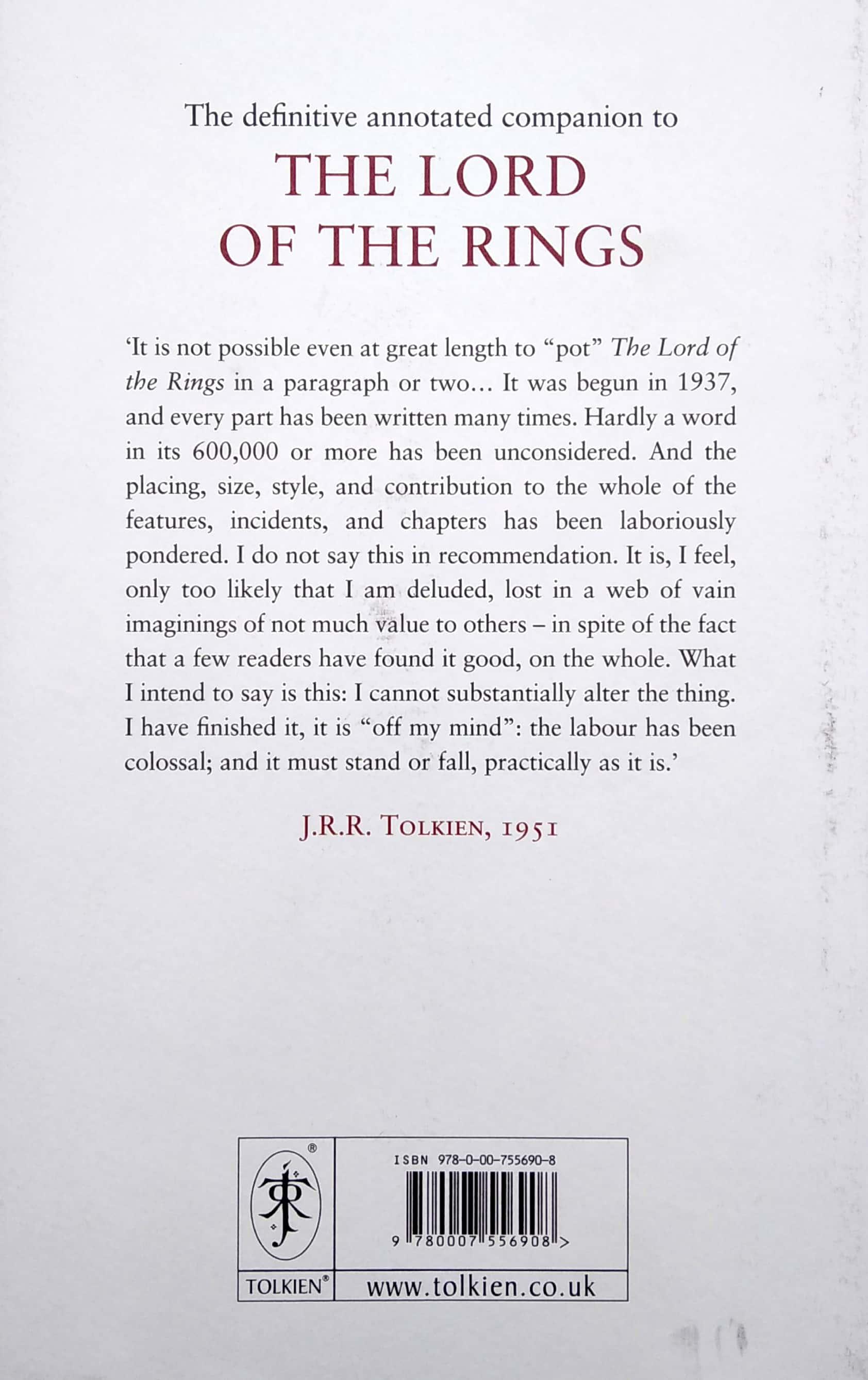 The Lord Of The Rings: A Reader