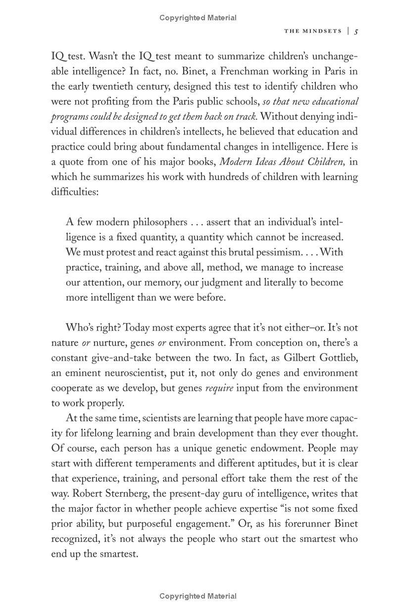 Mindset : The New Psychology of Success (How We Can Learn To Fulfill Our Potential)