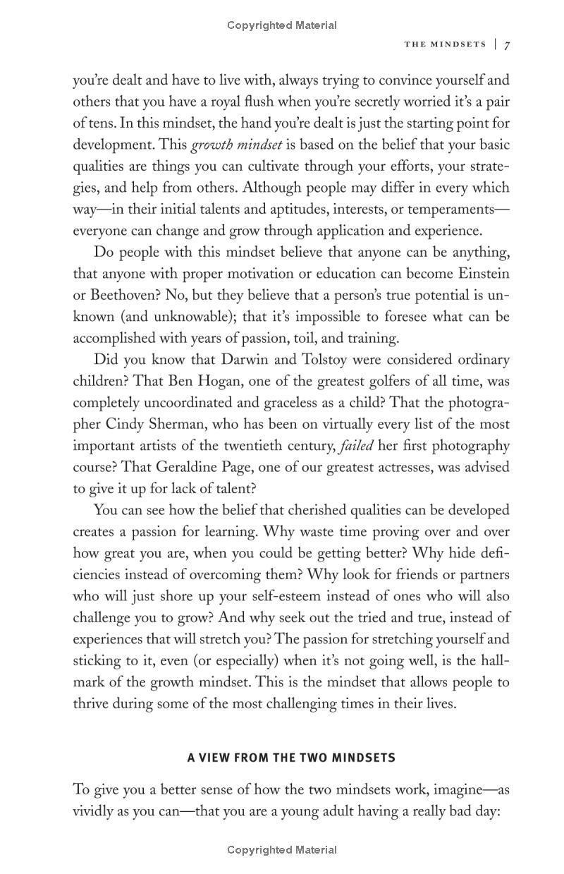 Mindset : The New Psychology of Success (How We Can Learn To Fulfill Our Potential)