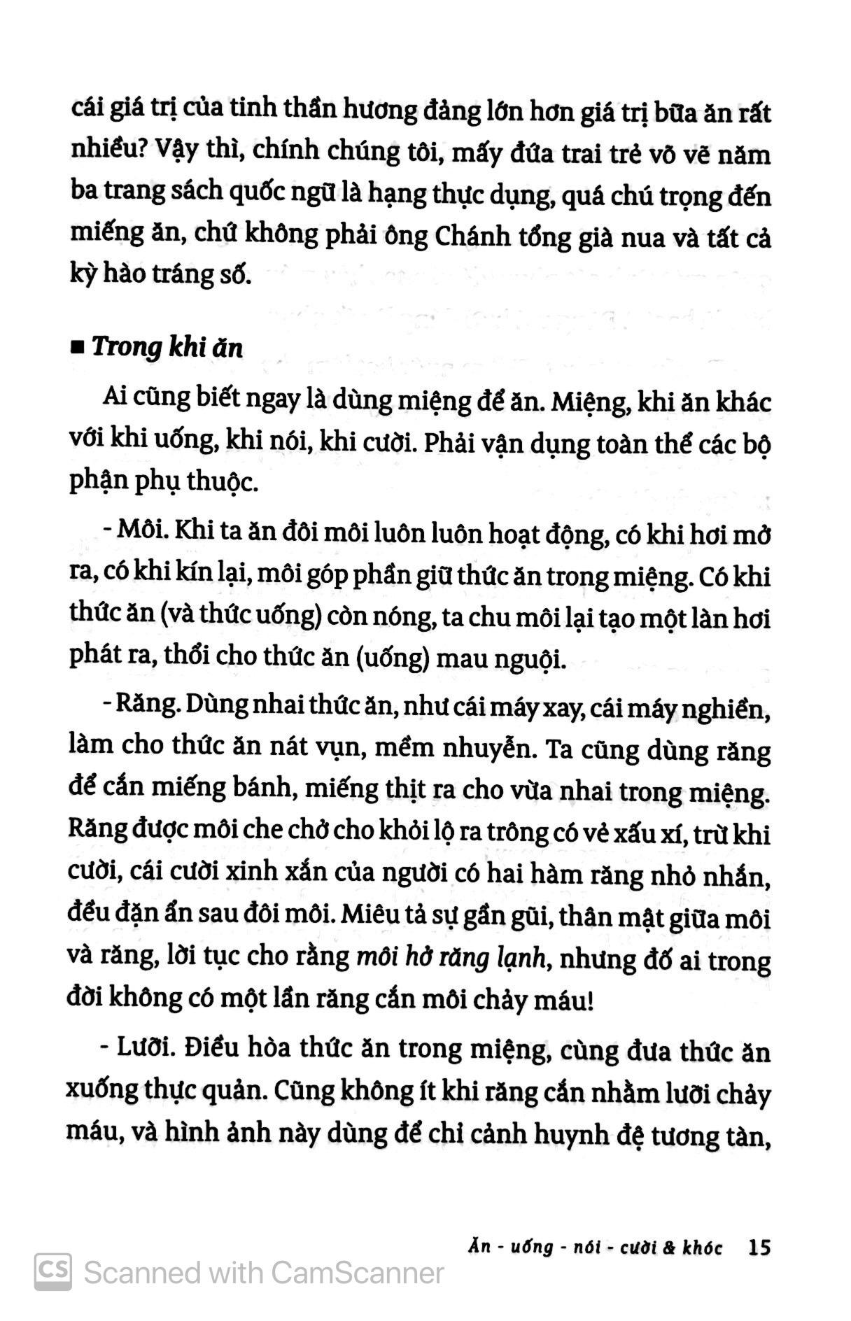 Tiếng Việt Giàu Đẹp - Ăn, Uống, Nói, Cười Và Khóc (Tái Bản 2022)
