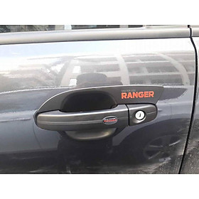 Bộ ốp tay và hõm cửa dành cho Ford Ranger màu đen