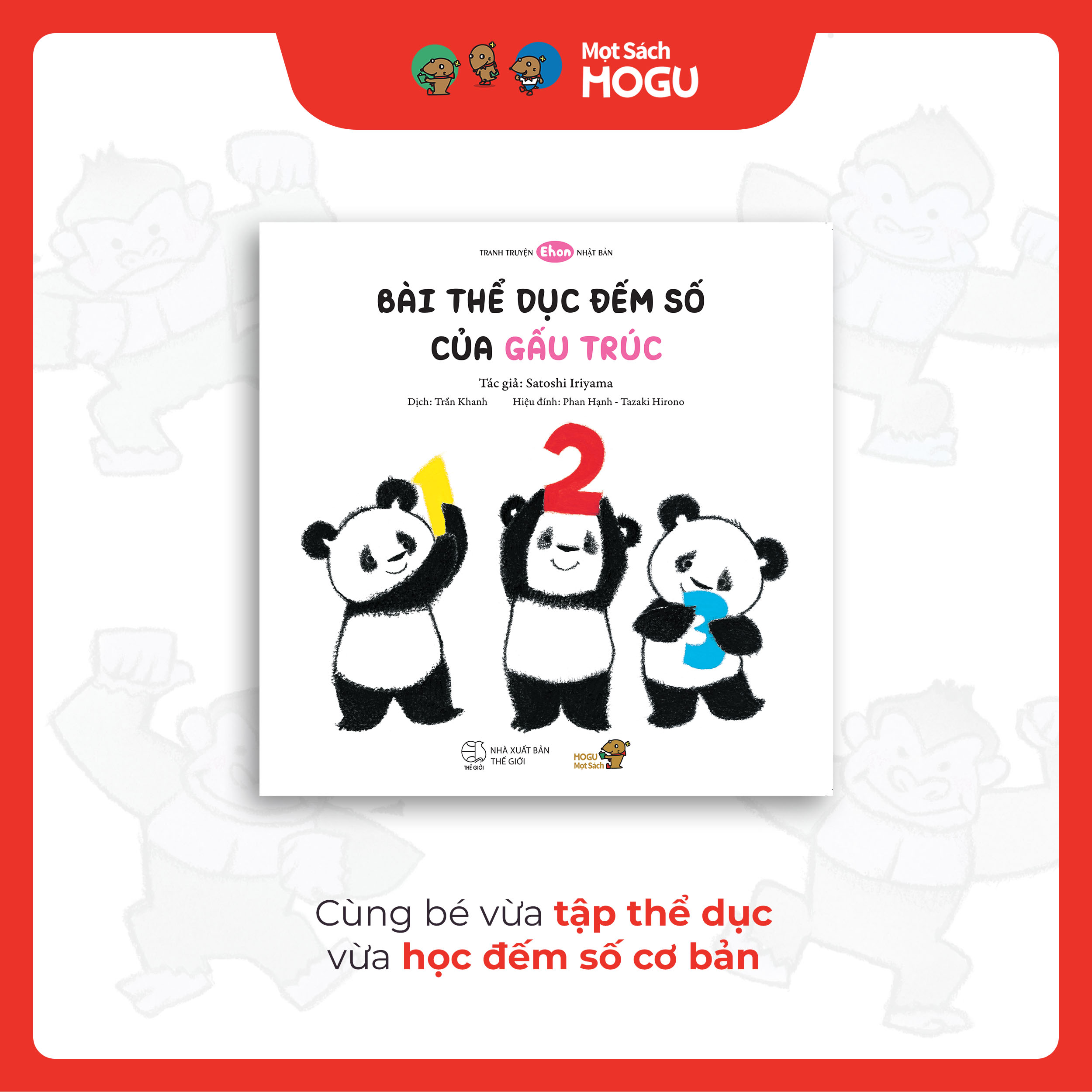 Truyện Ehon bé 1-2-3 tuổi - Bài thể dục đếm số của Gấu Trúc