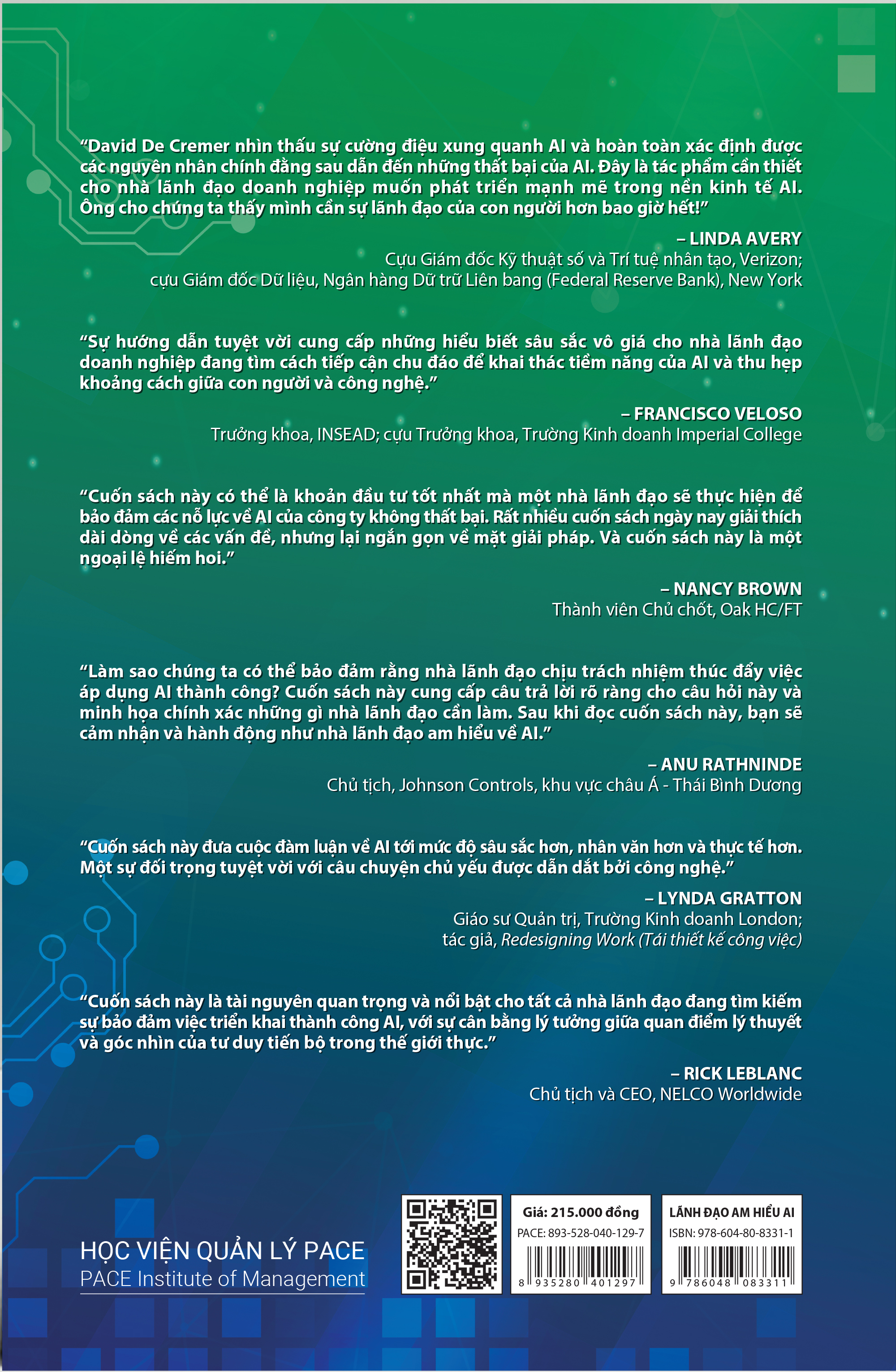 Lãnh Đạo Am Hiểu AI (The AI-Savvy Leader) - David De Cremer - PACE Books