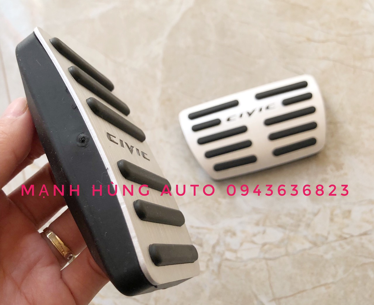 Bộ ốp bọc chân ga, chân phanh cho xe Honda Civic 2016-2021