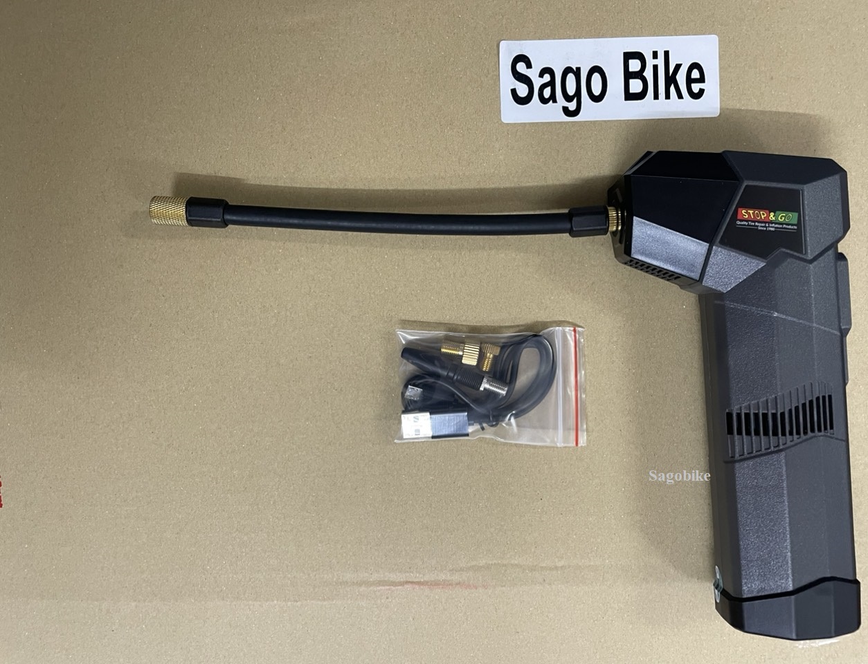 Máy bơm lốp Stop & go - Máy bơm pin Stop và go - Máy bơm hơi Stop&Go CL-RCP (new), hàng chính hãng, nhập khẩu Mỹ