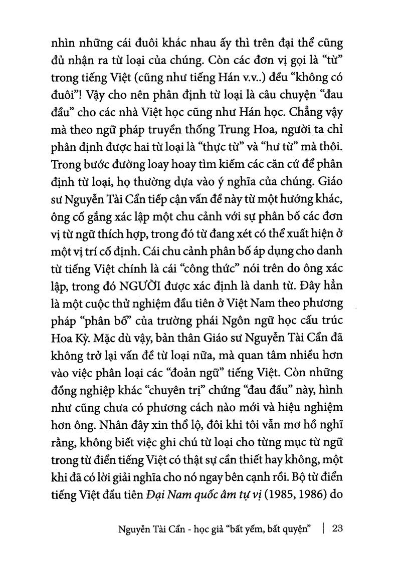 Nguyễn Tài Cẩn - Học Giả Bất Yếm, Bất Quyện