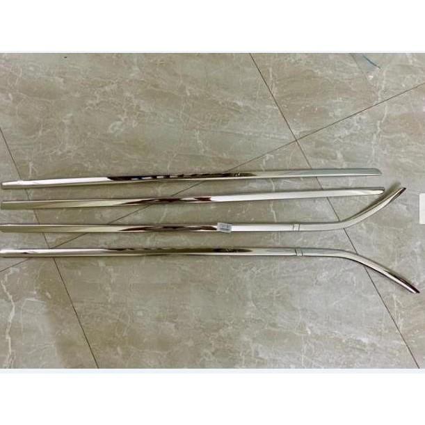 Nẹp Chân Kính Inox Dành Cho Xe Mitsu Attrage 2017 2018 2019 2020 2021 - bộ 4 thanh